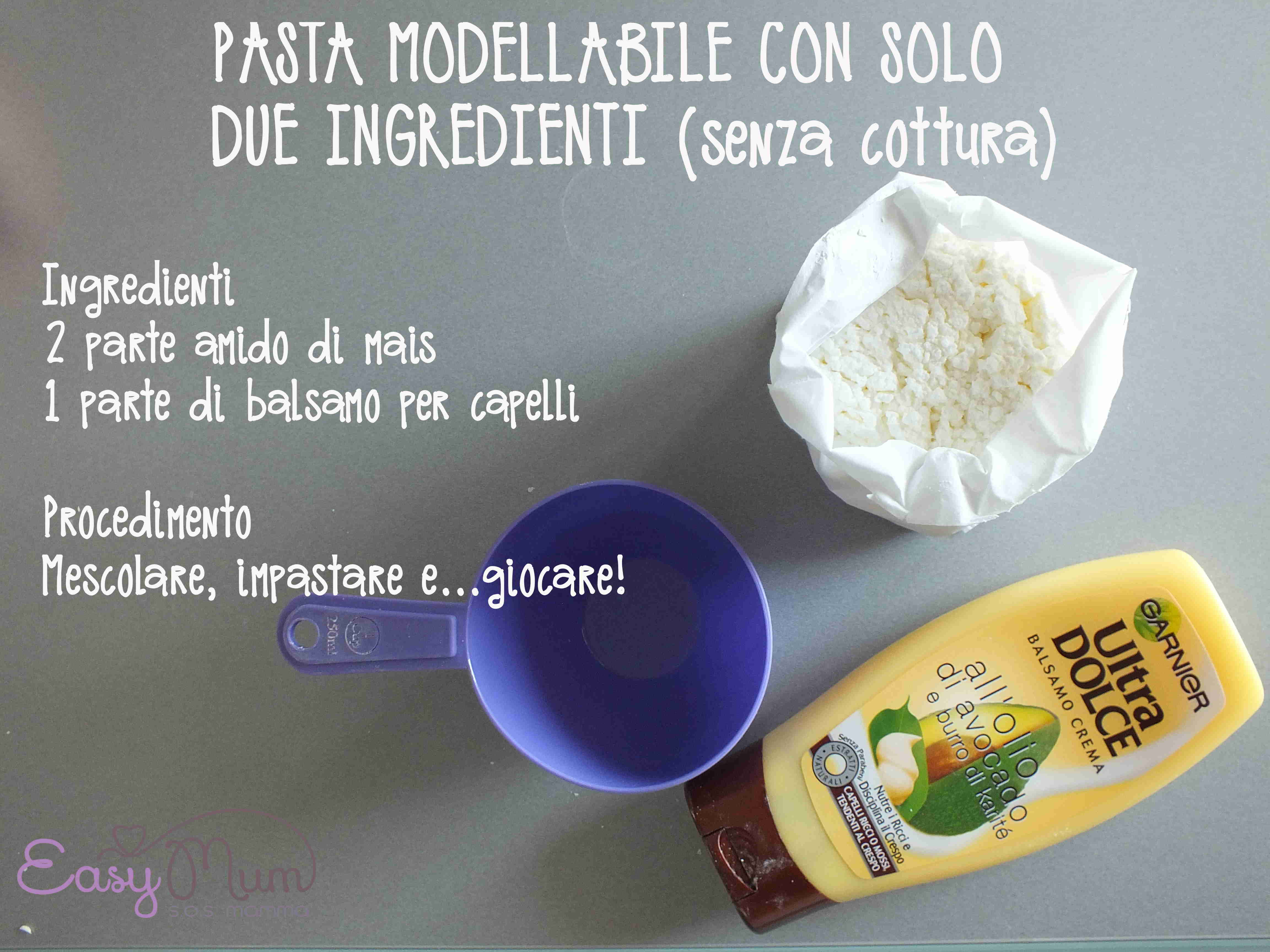 Pasta modellabile con solo due ingredienti - Easy Mum